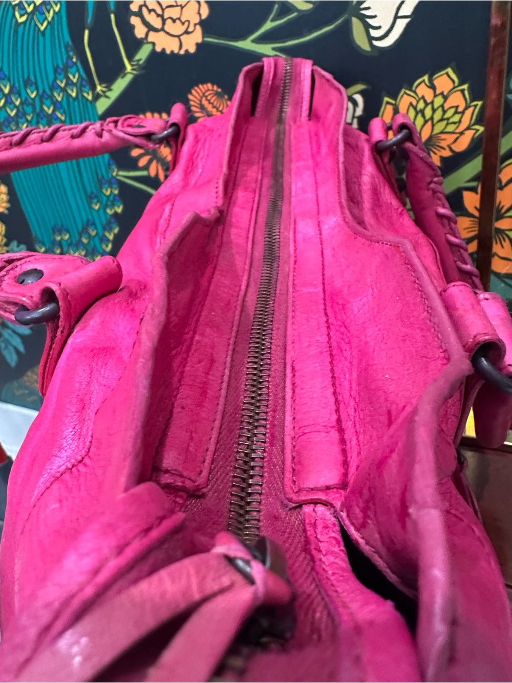 Balenciaga Classic City Motorcycle Bag Pink Arena Lambskin Leather Y2K with COA - Picture 12 of 17
